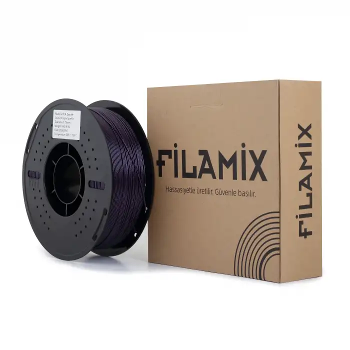 Filamix PLA Sparkle Filament 1.75mm 1Kg-Purple Sparkle (Simli)