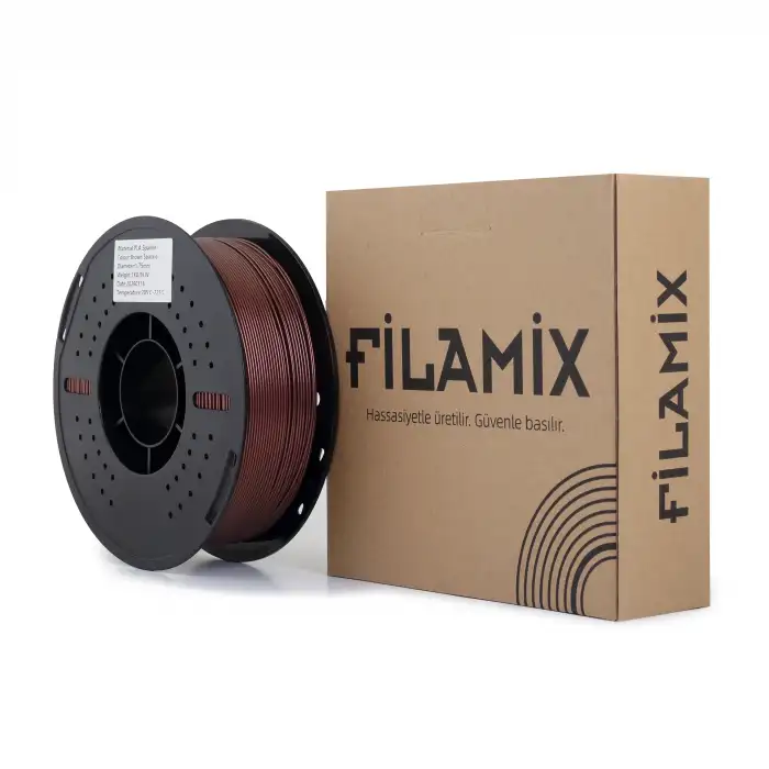 Filamix PLA Sparkle Filament 1.75mm 1Kg-Brown Sparkle (Simli)