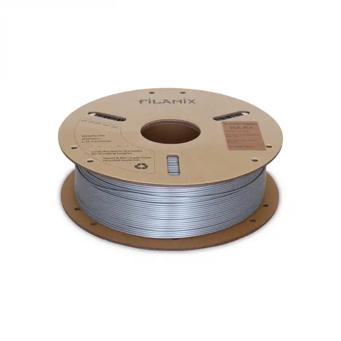 Filamix Silk PLA Filament 1.75mm 1Kg- Gümüş