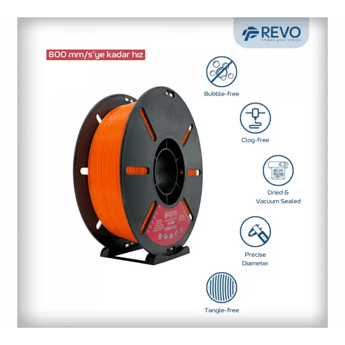 RevoFilament Hyper Pla Filament Turuncu 1.75mm 1kg