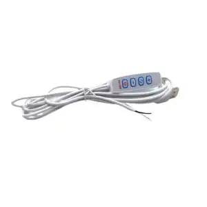 5V USB Dimmerli Erkek Kablo Beyaz - 1,5 Metre