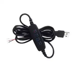5V USB Dimmerli Erkek Kablo Siyah - 1,5 Metre