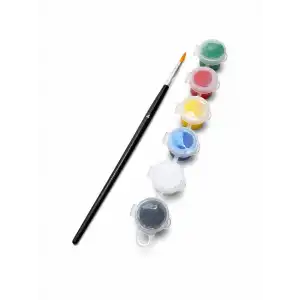 Akrilik Boya Seti 6lı + 1 Adet Fırça