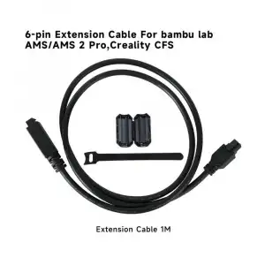 Bambu Lab AMS 6-pin Extension Kablo - AMS, AMS Pro, Creality CFS Uyumlu - 1 Metre