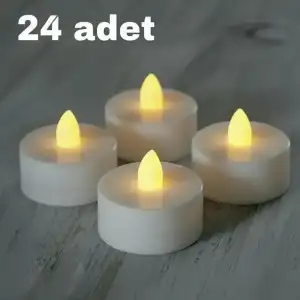 Ledli Yapay Mum 1 PAKET (24 Adet)