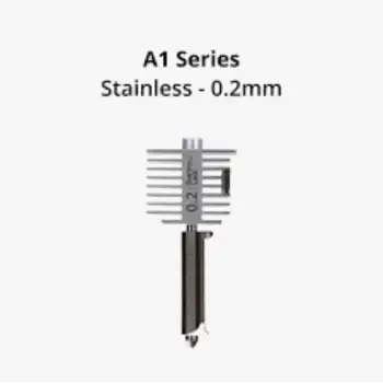 Bambu A1 Hotend with stainless steel nozzle-0.2 mm