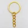 2,5 cm Zincirli Anahtarlık Halkası Gold - (100 Adet )