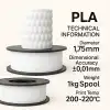 Filetto PLA+ Filament - Beyaz - 1.75mm - 1 Kg