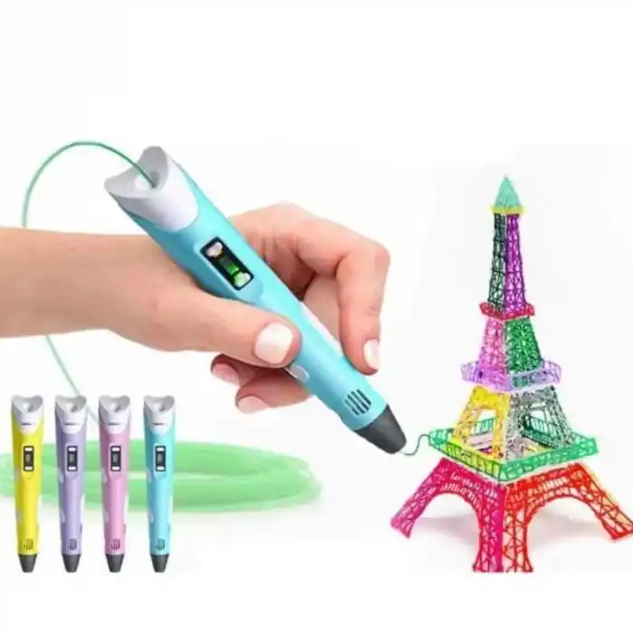 3D Printing Pen - 3D Baskı Kalemi - Mavi - Full Set
