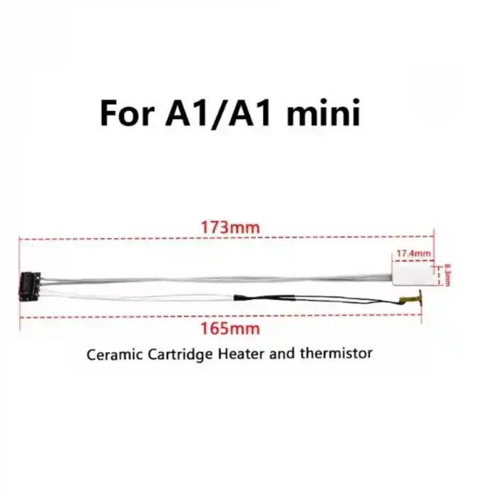 Bambu Lab A1/A1 Mini Seramik Isıtıcı ve Sıcaklık Sensörü- 24V 50W