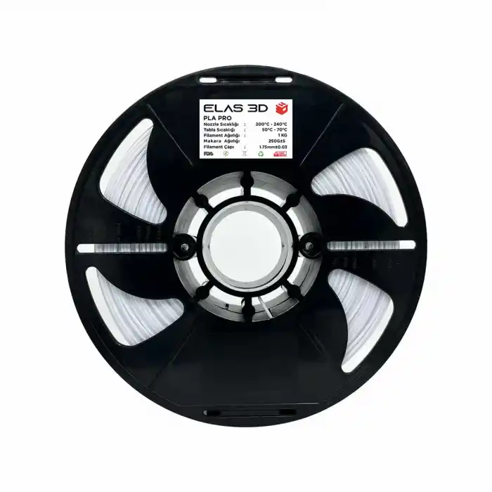 Elas 3D Beyaz PLA PRO 1KG Filament