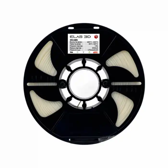 Elas 3D HS Abs Filament Naturel 1.75mm 1kg