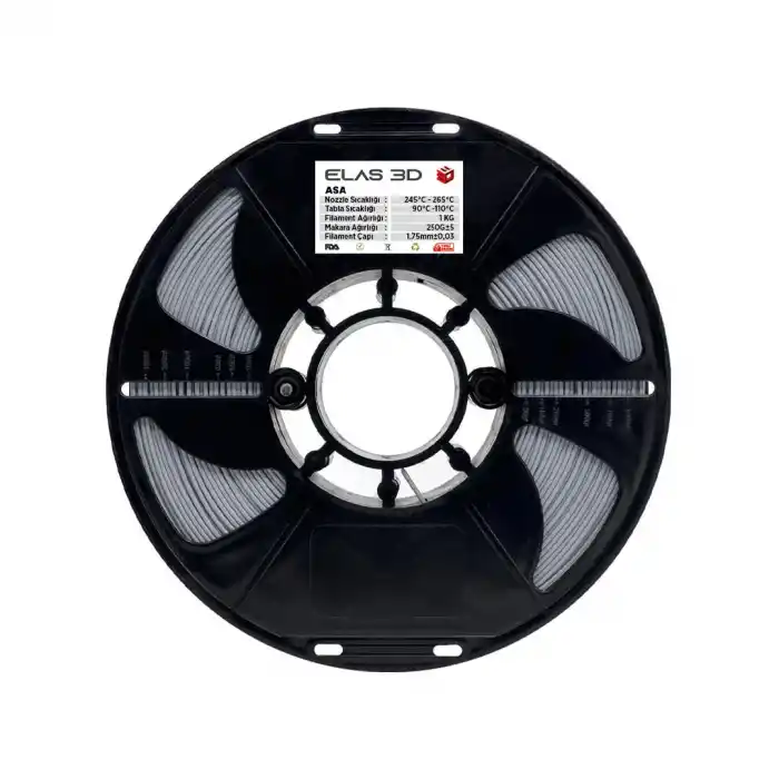 Elas 3D HS ASA Filament Gri 1.75mm 1kg