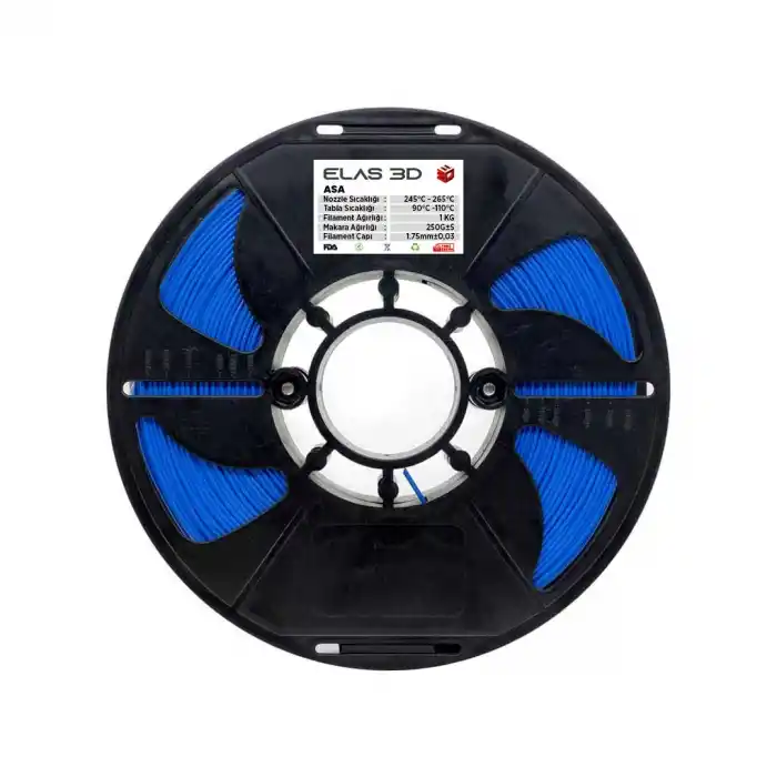 Elas 3D HS ASA Filament Mavi 1.75mm 1kg