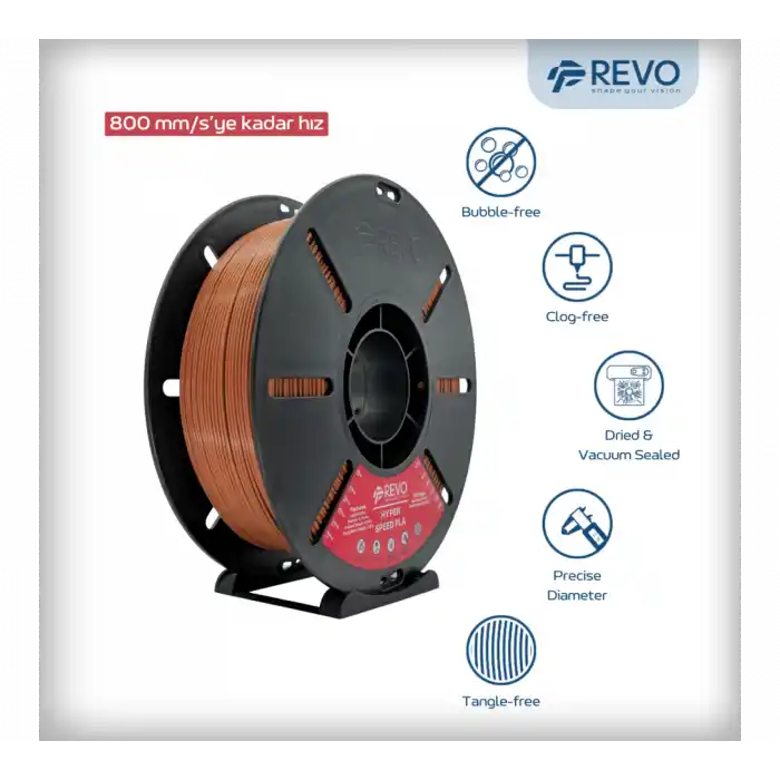 RevoFilament Hyper Pla Filament Kahverengi 1.75mm 1kg
