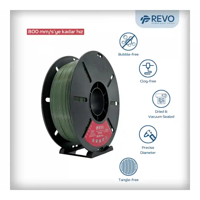 RevoFilament Hyper Pla Filament Orman Yeşili 1.75mm 1kg