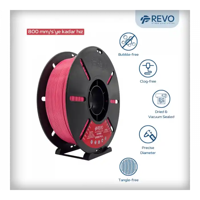 RevoFilament Hyper Pla Filament Pembe 1.75mm 1kg