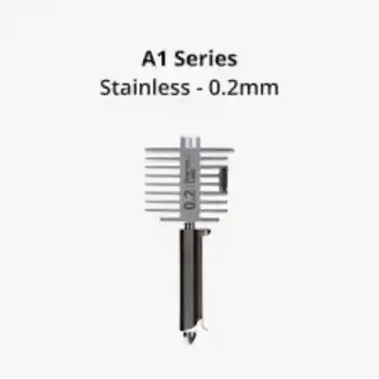 Bambu A1 Hotend with stainless steel nozzle-0.2 mm