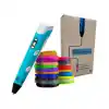 3D Printing Pen - 3D Baskı Kalemi - Mavi - Full Set