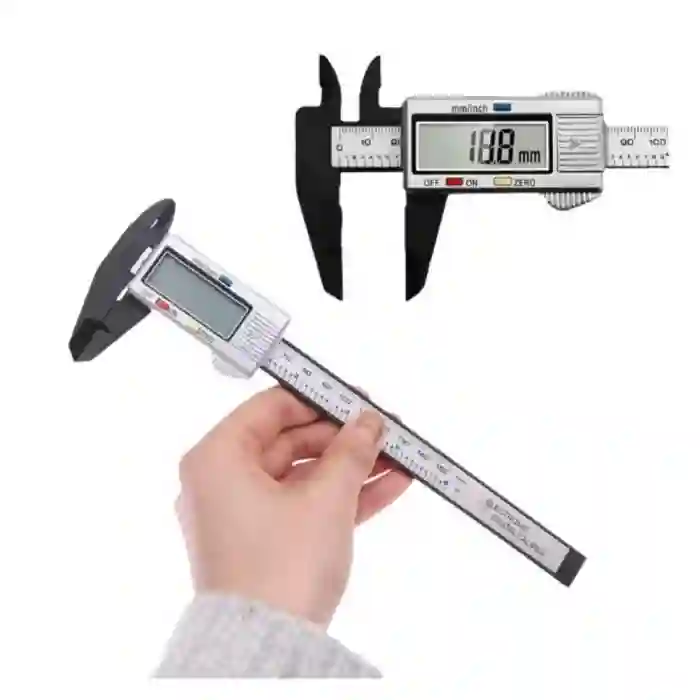 150mm Dijital Karbon Fiber Kumpas - Pil Hediyeli