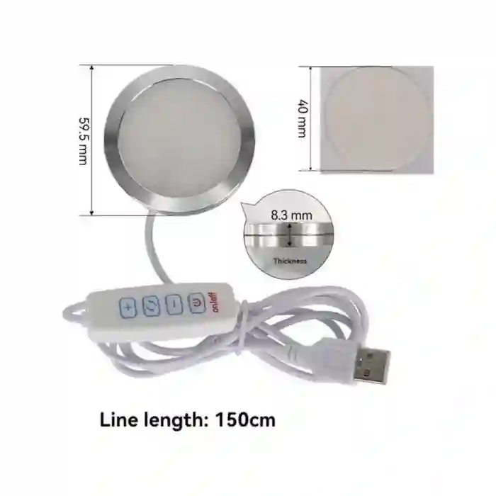 3D Baskı Modeli 5V USB LED Lamba Kiti - Parlaklık Ayarlanabilir