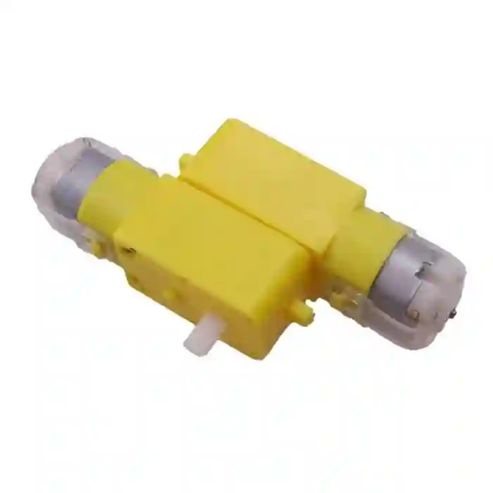 6V 250 RPM Redüktörlü Motor - Sarı - Tek Şaftlı