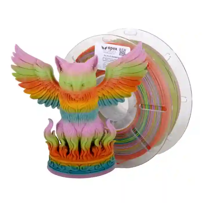 Apex3D Tech Rainbow PLA+ Filament -Sunset Oasis, 1kg, 1.75mm