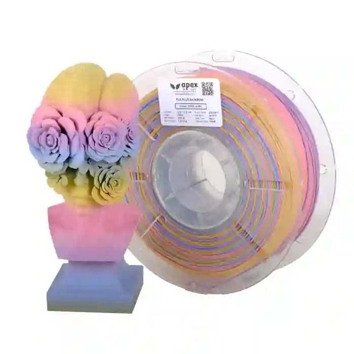 Apex3D Tech Rainbow PLA+ Filament - Coral Aura, 1kg, 1.75mm