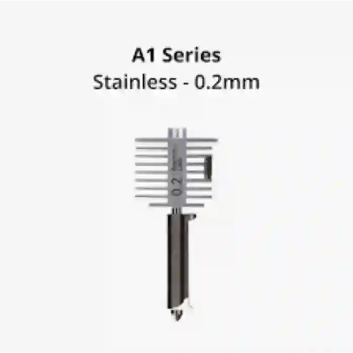 Bambu A1 Hotend with stainless steel nozzle-0.2 mm