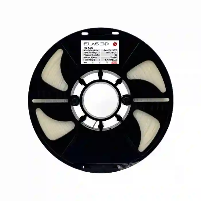Elas 3D HS Abs Filament Naturel 1.75mm 1kg