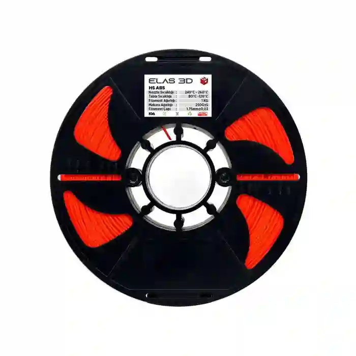 Elas 3D HS Abs Filament Turuncu 1.75mm 1kg