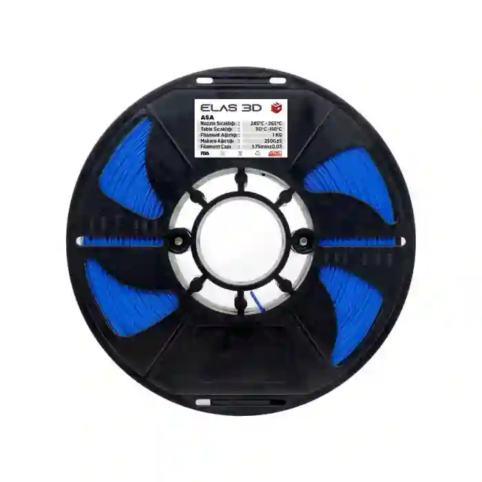 Elas 3D HS ASA Filament Mavi 1.75mm 1kg