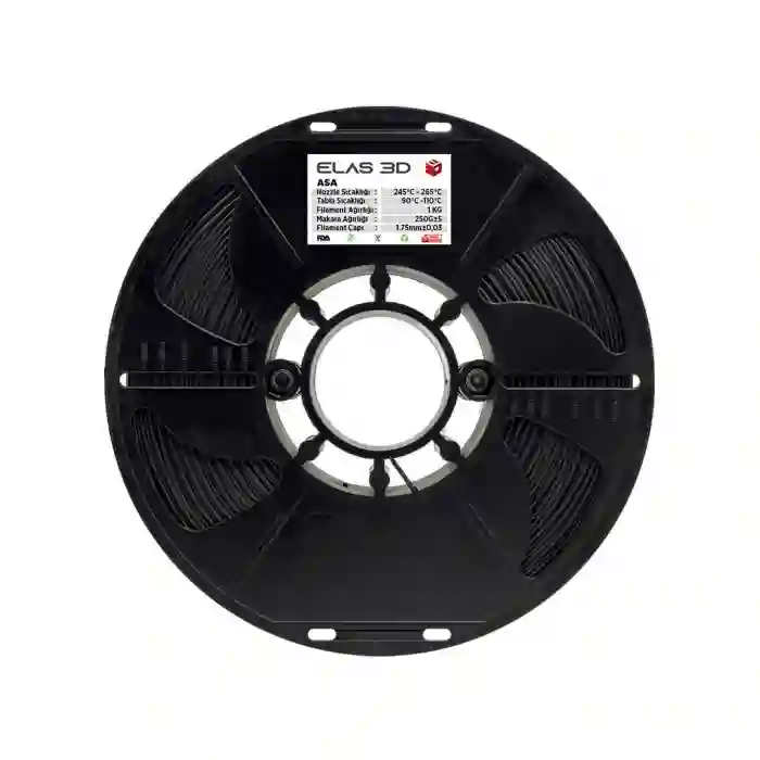 Elas 3D HS ASA Filament Siyah 1.75mm 1kg