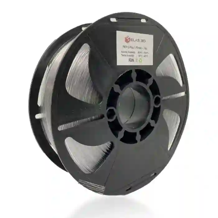 Elas 3D Pet-G Makaralı Filament Şeffaf 1.75mm 1kg
