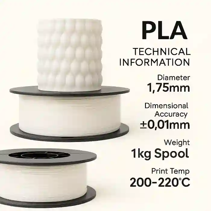 Filetto PLA+ 3D Filament – 1.75mm – 1KG – AMS Uyumlu 10 Adet