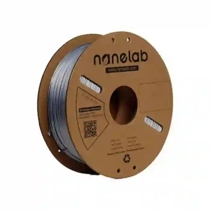 Nanelab Çift Renkli Silk PLA Filament - Gümüş Gri-Gri - 1.75mm - 1Kg