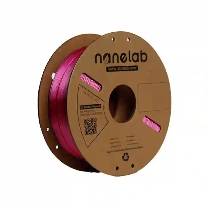 Nanelab Çift Renkli Silk PLA Filament - Siyah-Kırmızı - 1.75mm - 1Kg