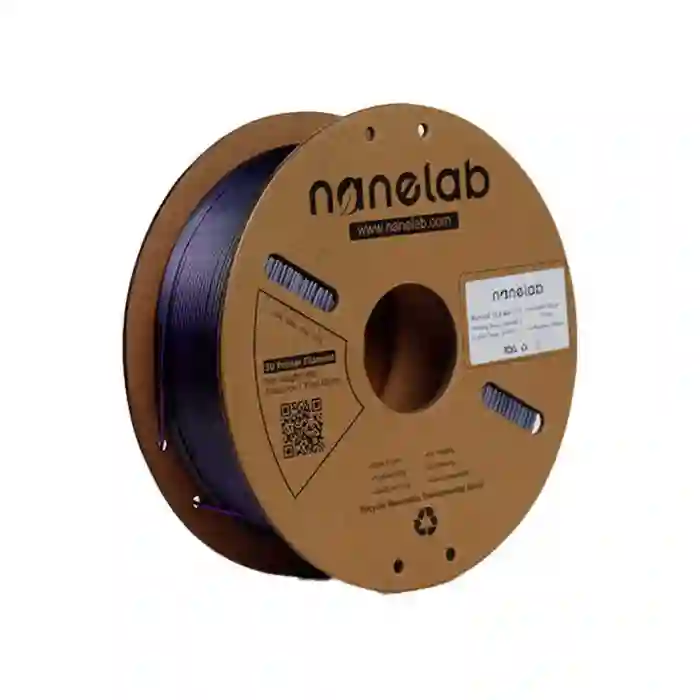 Nanelab Çift Renkli Silk PLA Filament - Siyah - Mor - 1.75mm - 1Kg