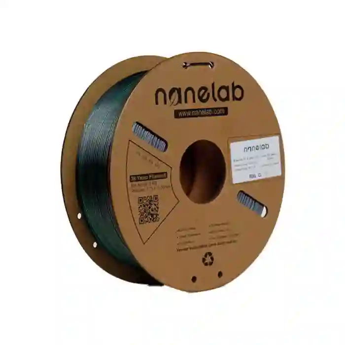 Nanelab Çift Renkli Silk PLA Filament - Siyah-Yeşil - 1.75mm - 1Kg