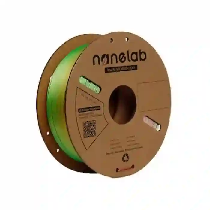 Nanelab Üç Renk Silk PLA Filament - Altın-Yeşil-Gül Kırmızısı - 1.75mm - 1Kg