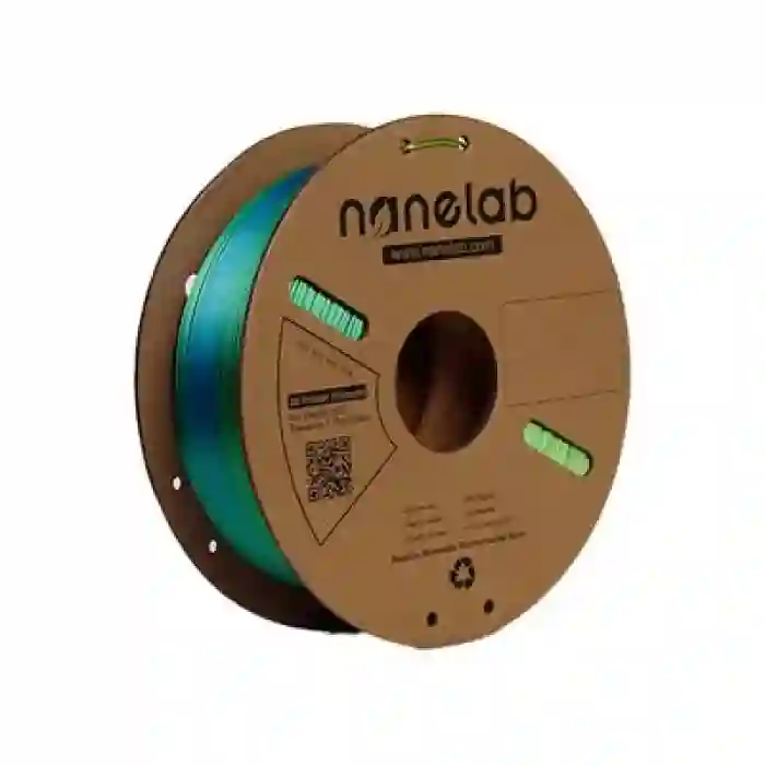 Nanelab Üç Renk Silk PLA Filament - Sarı-Mavi-Yeşil - 1.75mm - 1Kg