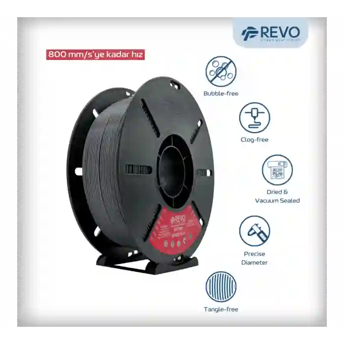 RevoFilament Hyper Pla Filament Koyu Gri 1.75mm 1kg