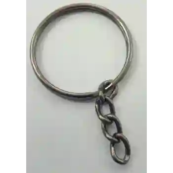 2 cm Zincirli Anahtarlık Halkası Üstten Tel Nikel - (100 Adet ) - 185gr