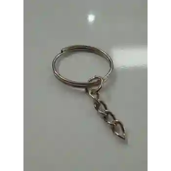 2 cm Zincirli Anahtarlık Halkası Üstten Tel Nikel - (1000 Adet )