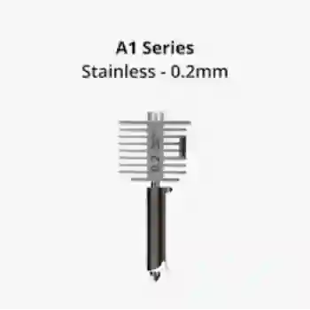 Bambu A1 Hotend with stainless steel nozzle-0.2 mm
