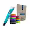 3D Printing Pen - 3D Baskı Kalemi - Mavi - Full Set