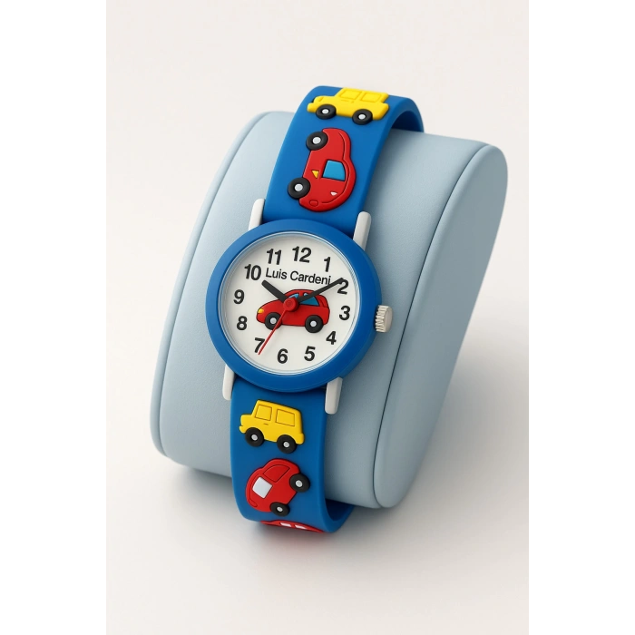 Rodium Çocuk Kol Saati Araba Desenli Mavi 12012