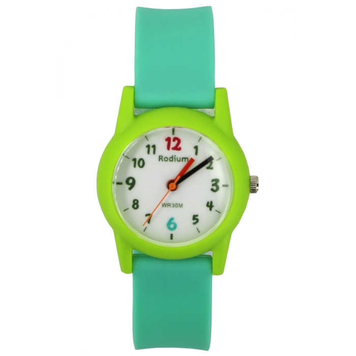 Rodium Çocuk Kol Saati Su Geçirmez Analaog Yeşil (2213) (Yeşil)