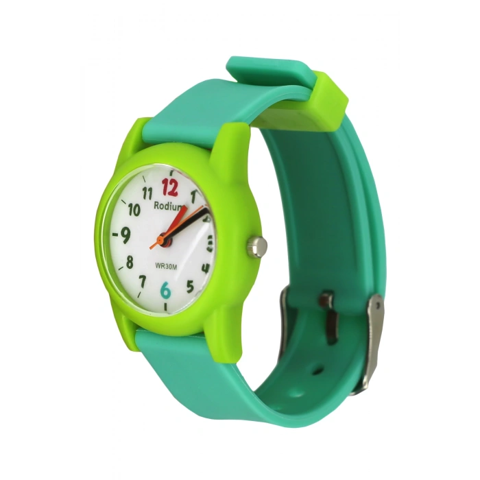 Rodium Çocuk Kol Saati Su Geçirmez Analaog Yeşil (2213) (Yeşil)