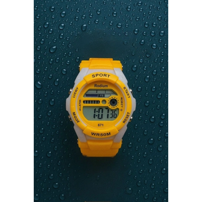 Rodium Çocuk Kol Saati Su Geçirmez Turuncu